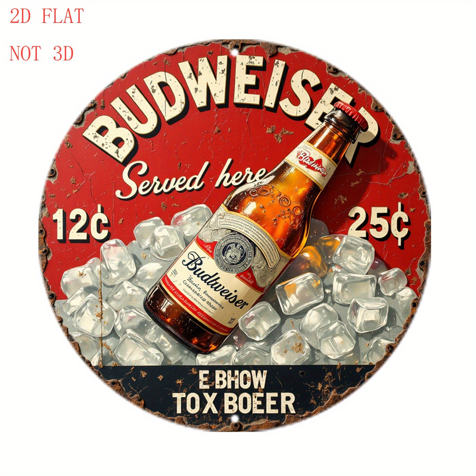 Vintage Fashion Plates - 1pc Vintage Beer Logo Metal Wall