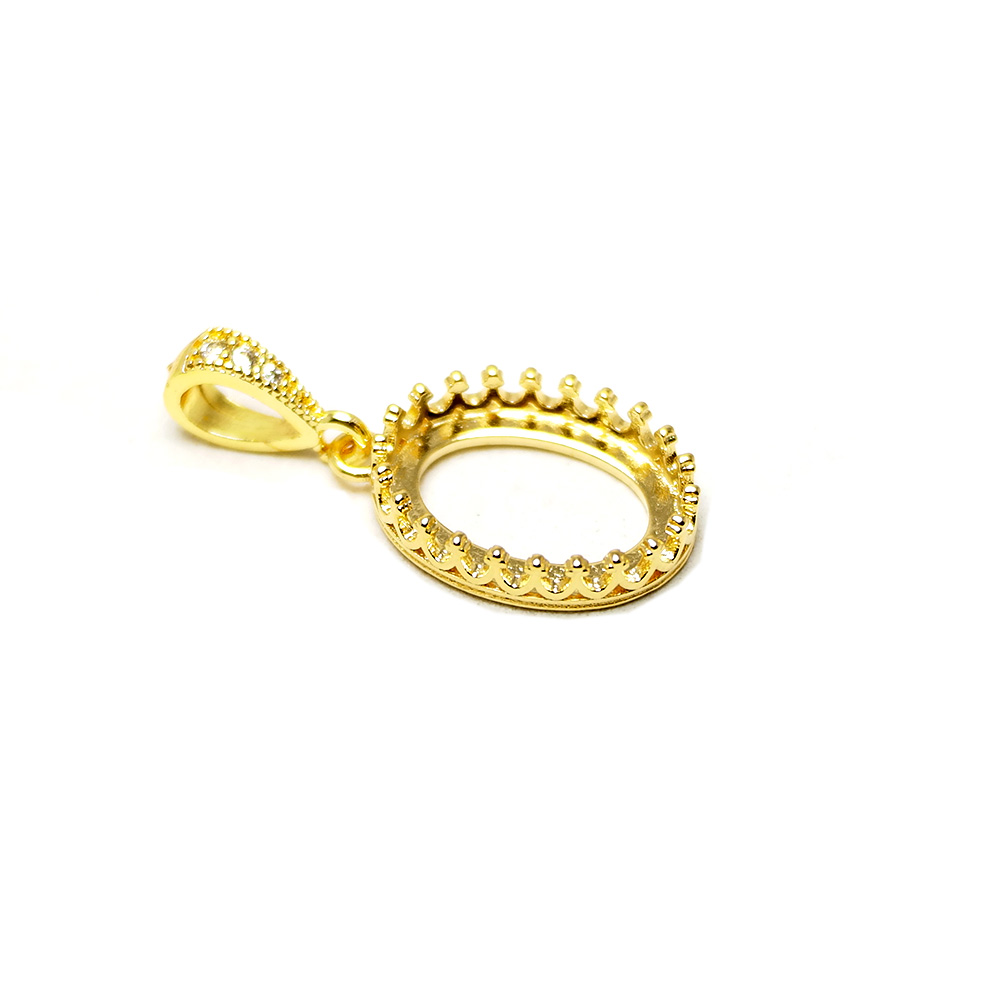 Vintage Fashion Accessories - 2pcs Crown Drop Necklace Charms,Gold Color