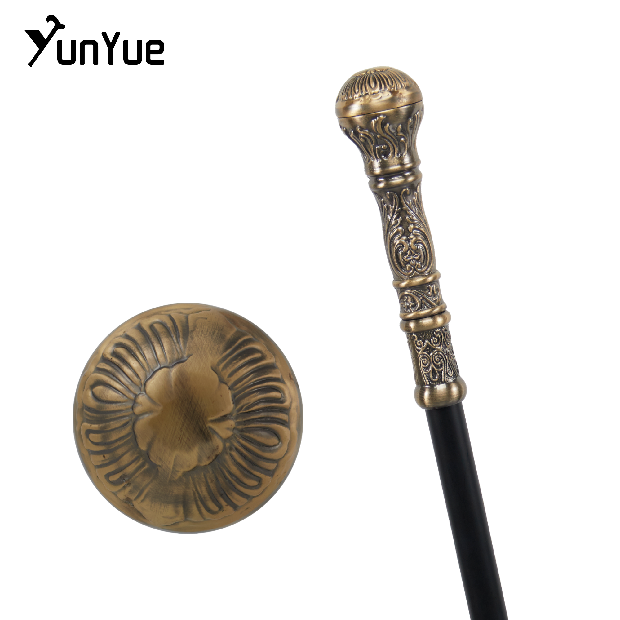 Vintage Fashion Collection - Bronze Round Handle Fashion Walking Stick