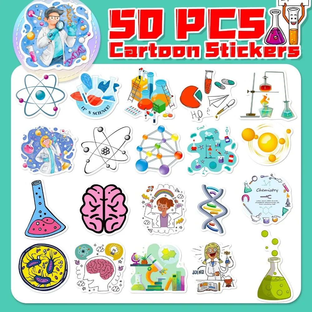 50PCS Cartoon Science Lab Stic – обзор и цена Vintage Fashion Toys
