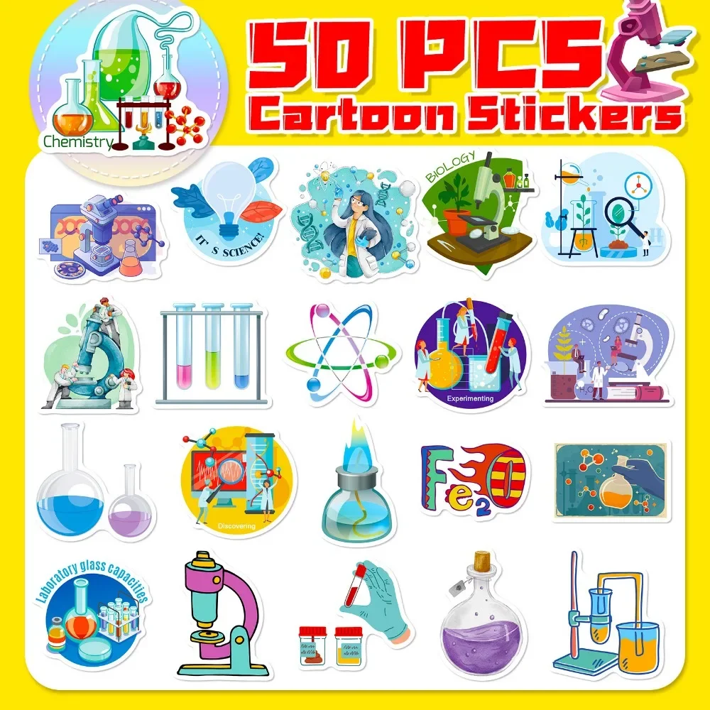 50PCS Cartoon Science Lab Stic – обзор и цена Vintage Fashion Toys