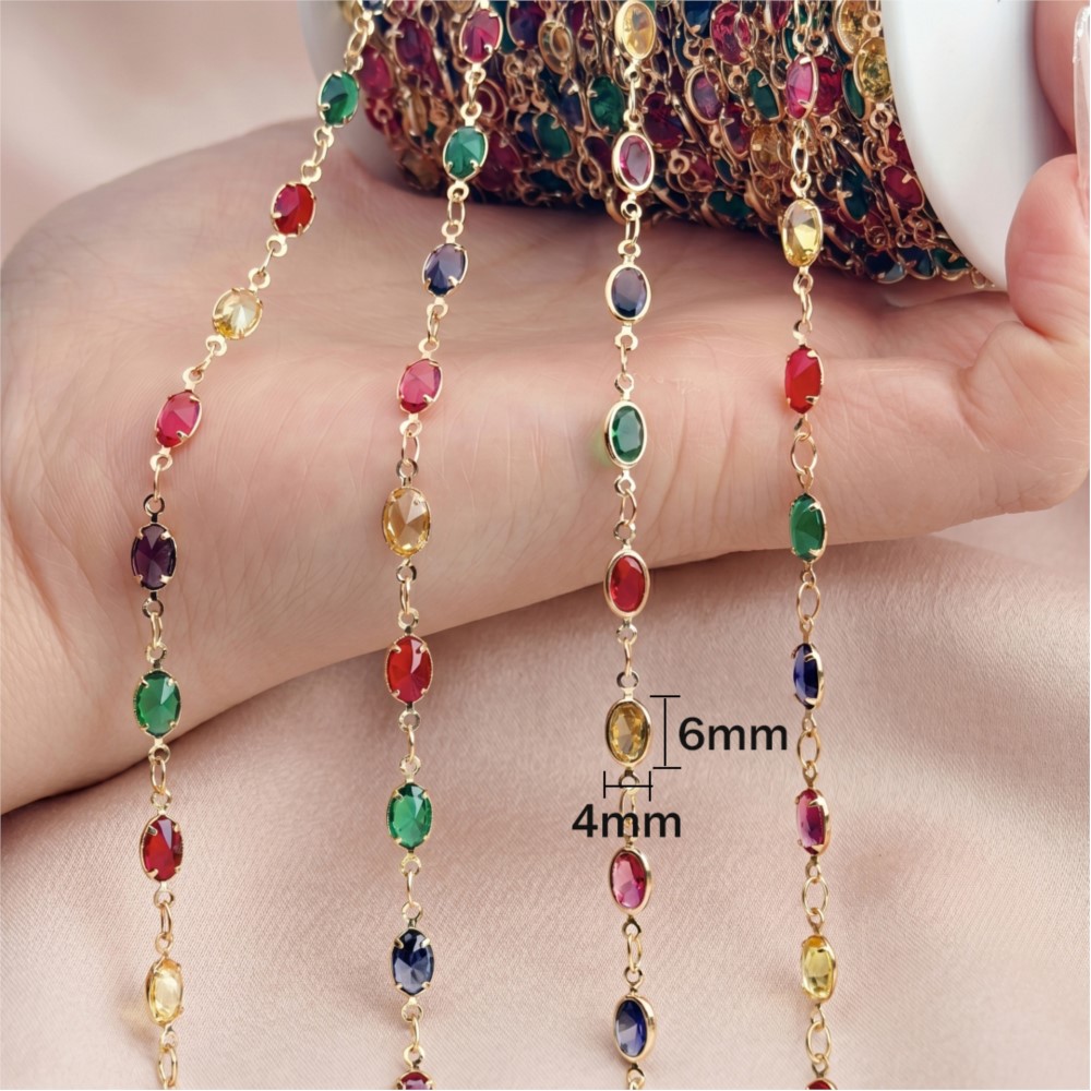 1meter Colorful Crystal Chain  – обзор и цена Vintage Fashion Accessories