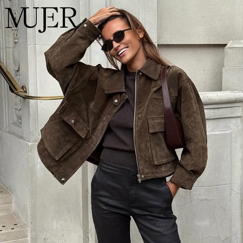 MUJER Faux Leather Bomber Jack – обзор и цена Varsity Jacket Wool