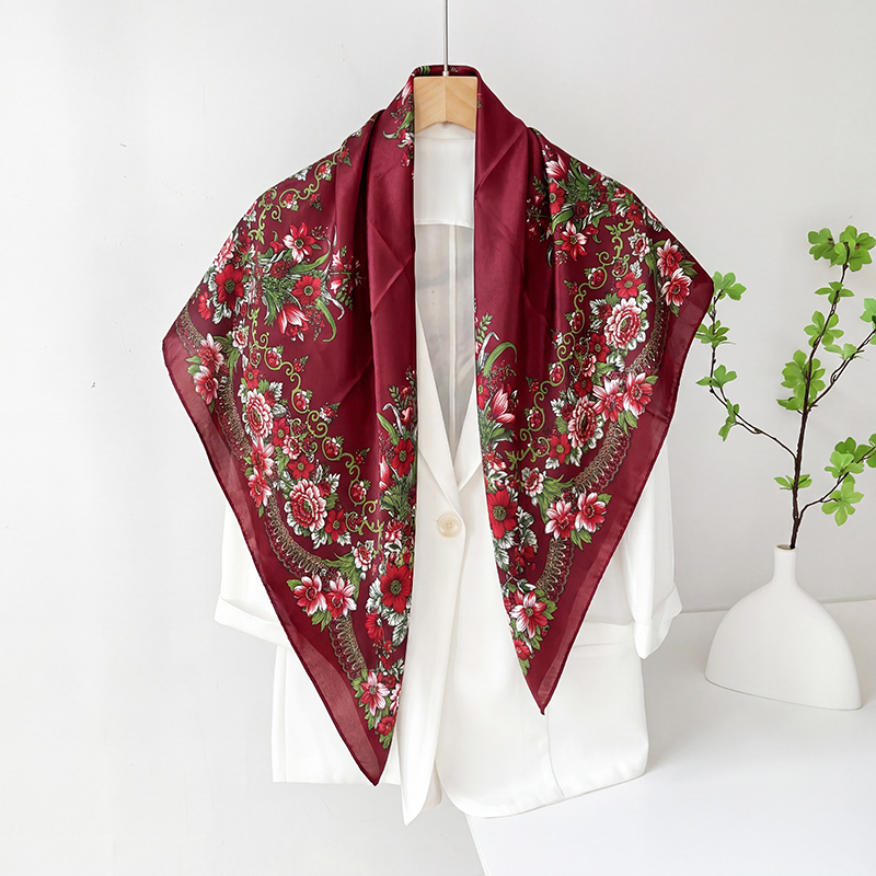 Vintage Satin Square Scarf Wom – обзор и цена Vintage Fashion Hijab