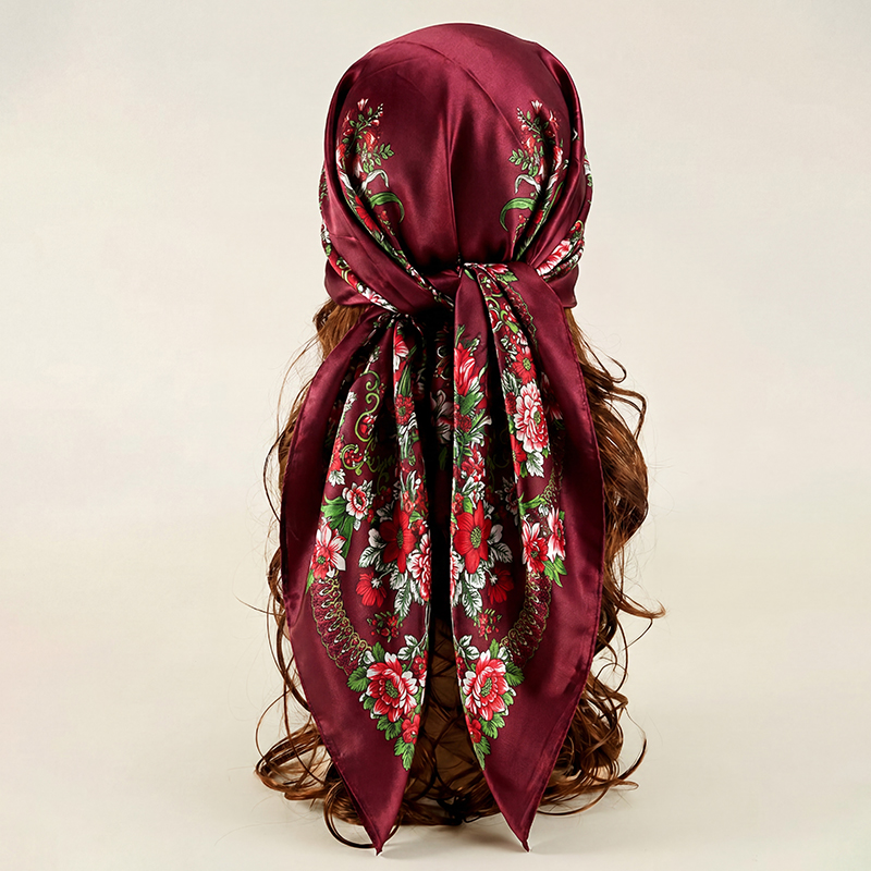 Vintage Satin Square Scarf Wom – обзор и цена Vintage Fashion Hijab