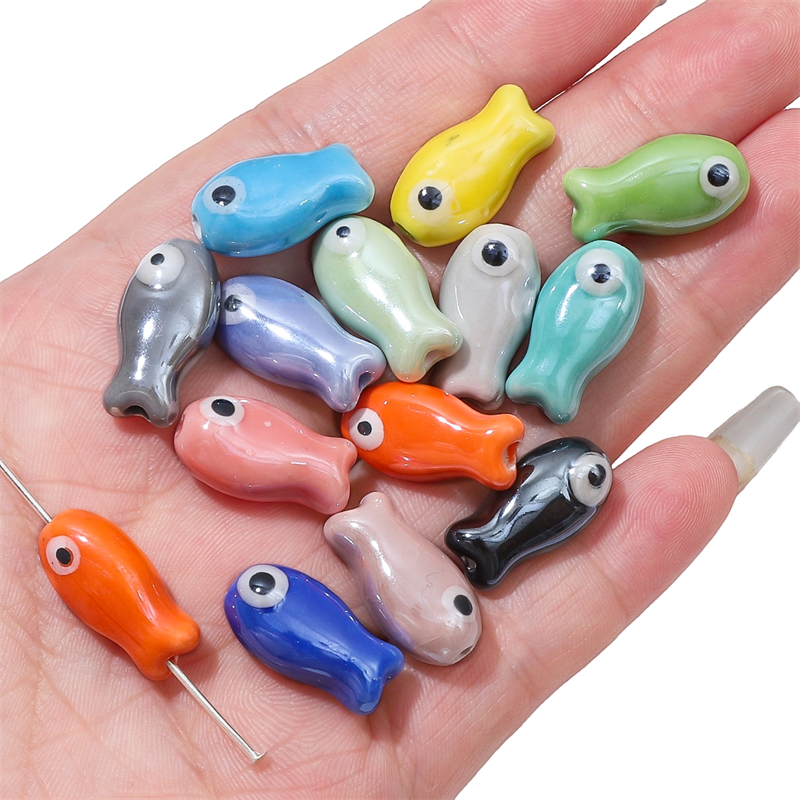 10Pcs Vintage Fish Ceramic Bea – обзор и цена Vintage Fashion Accessories