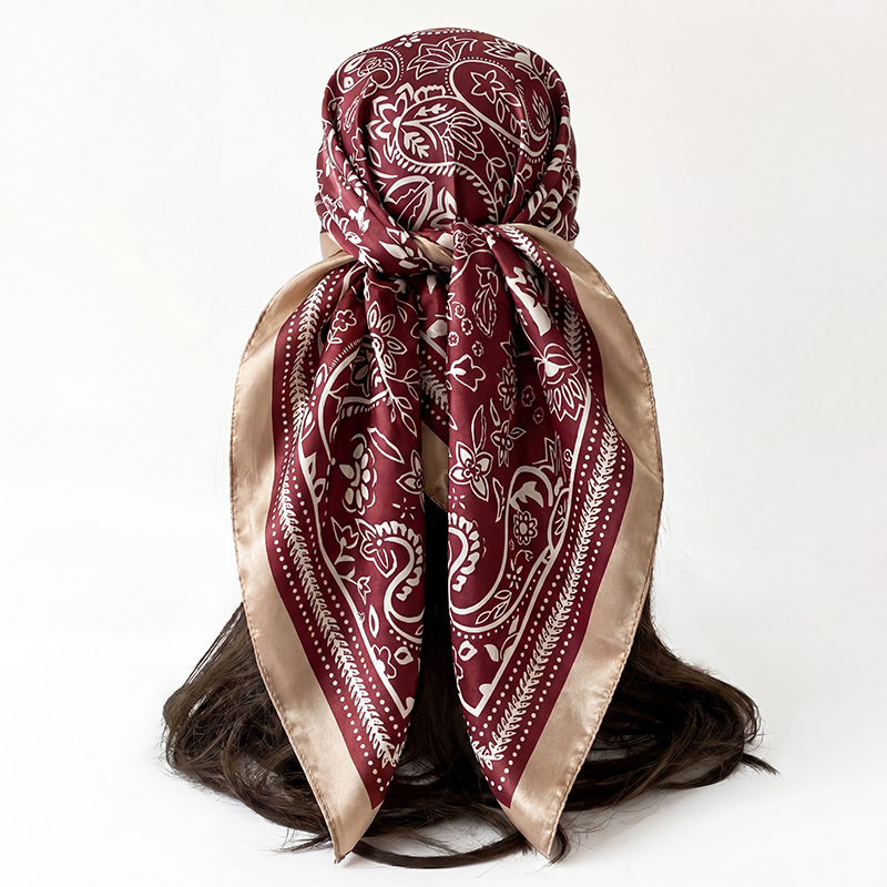 Vintage Satin Square Scarf Wom – обзор и цена Vintage Fashion Hijab