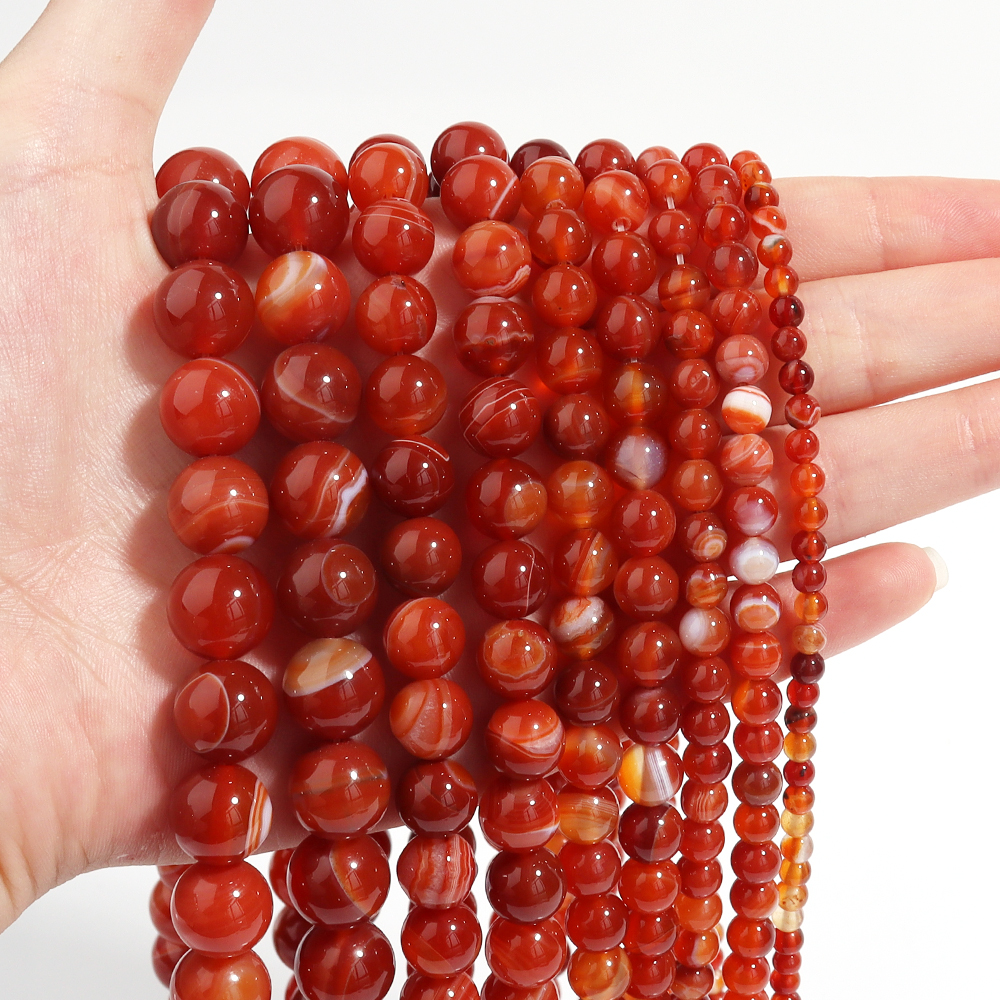 1 Strand Red Striped Agate Nat – обзор и цена Vintage Fashion Accessories