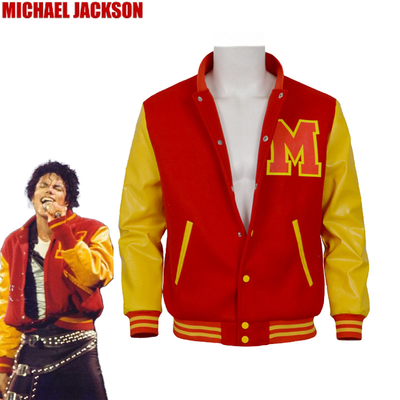 Men's Michael Jackson Cosplay  – обзор и цена Varsity Jacket Wool