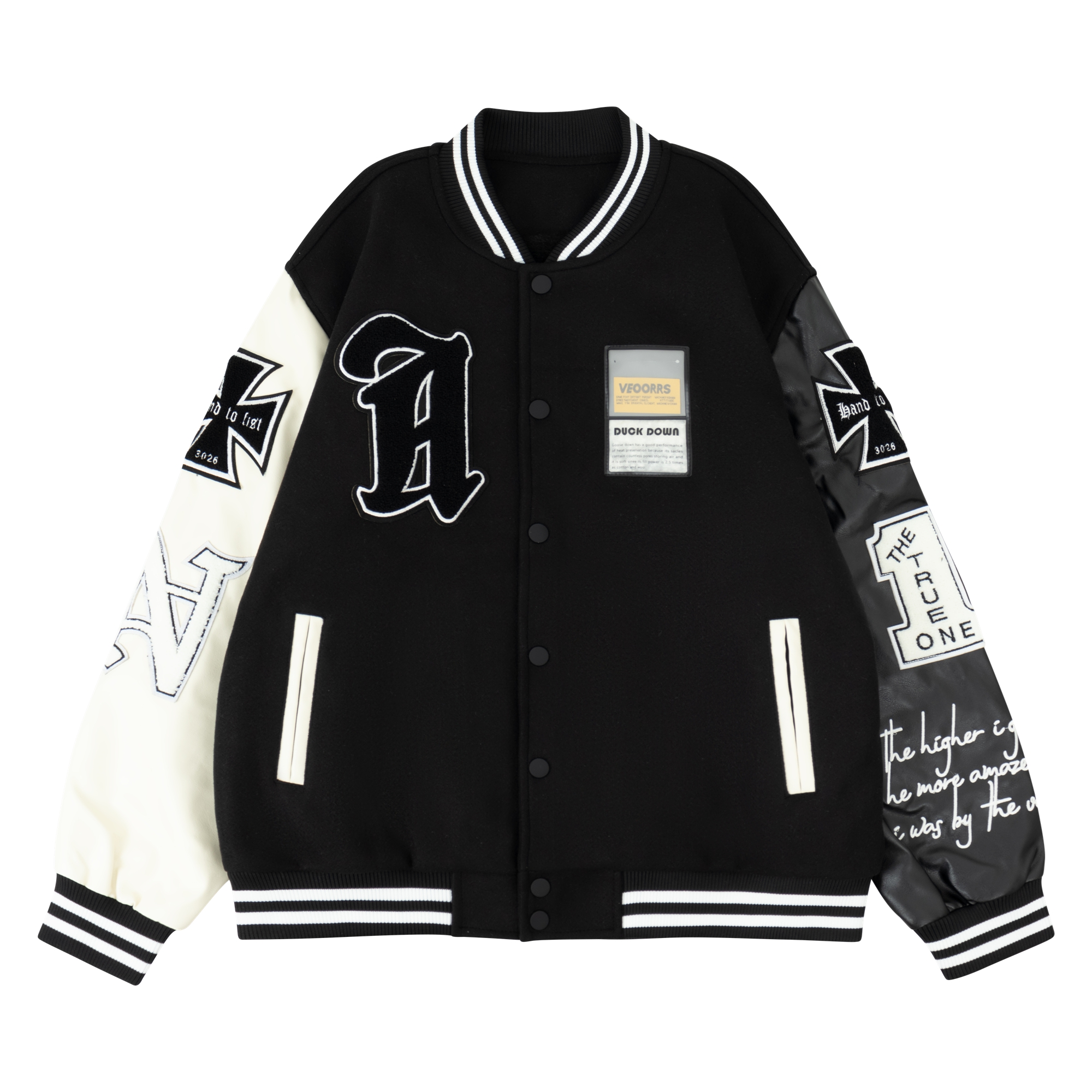Men's Plush Inner Bomber Jacke – обзор и цена Varsity Jacket Wool