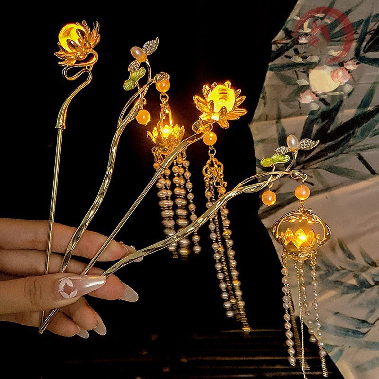 Luminous Flower Hairpin For Wo – обзор и цена Vintage Fashion Accessories
