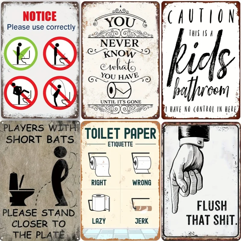 Funny Word Bathroom Decor Wari – обзор и цена Vintage Fashion Plates