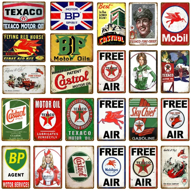 Vintage Texaco Motor Oil Signs – обзор и цена Vintage Fashion Plates