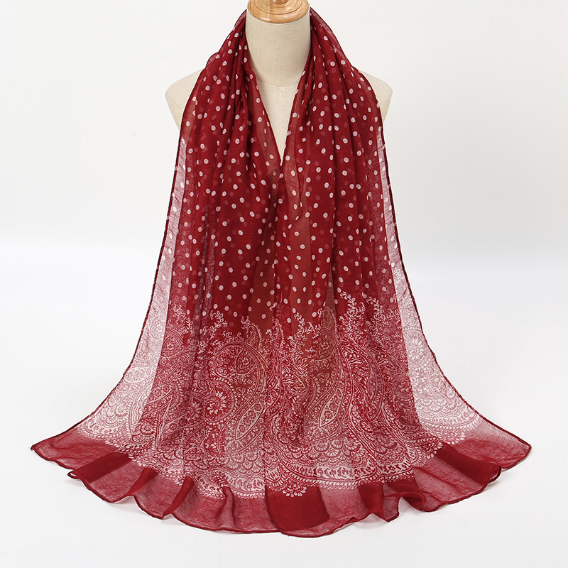 Vintage Gradient Polk Dot Cott – обзор и цена Vintage Fashion Hijab