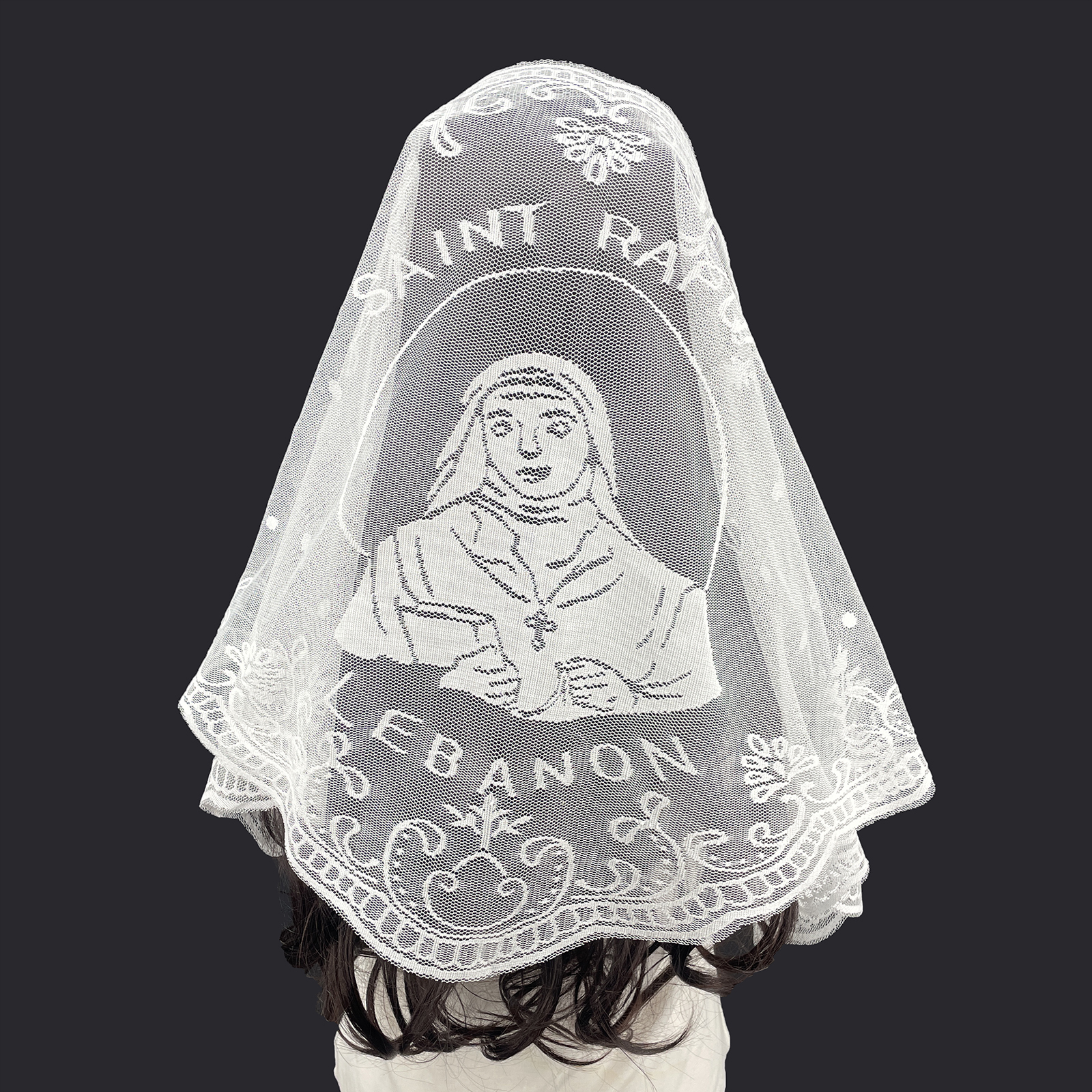 Saint Rafqa Black White Lace T – обзор и цена Vintage Fashion Hijab